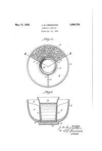 Fostoria #2451 Ice Dish & Crab Liner Patent 1858728-1