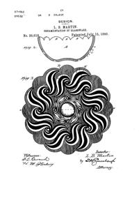 Fostoria # 183 Victorian Bowl Design Patent D 20018-1