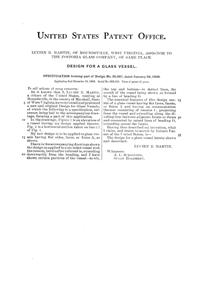 Fostoria # 676 Priscilla Ware Design Patent D 30047-2