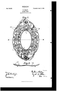 Fostoria # 824 Comb Tray Design Patent D 34620-1