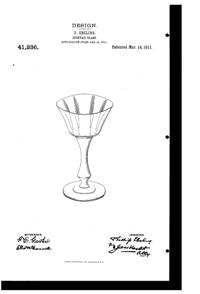 Fostoria #5061 Goblet Design Patent D 41236-1