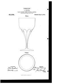 Fostoria # 882 Goblet Design Patent D 44338-1