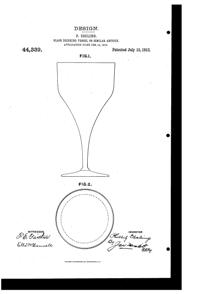 Fostoria # 880 Goblet Design Patent D 44339-1