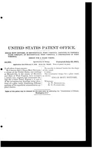 Fostoria # 227 New Vintage Etch on #880 Goblet Design Patent D 44353-2