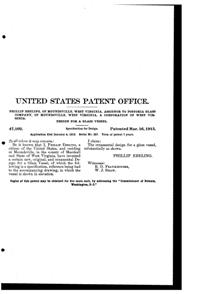 Fostoria # 879 Goblet Design Patent D 47102-2