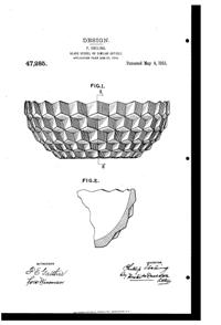 Fostoria #2056 American Bowl Design Patent D 47285-1