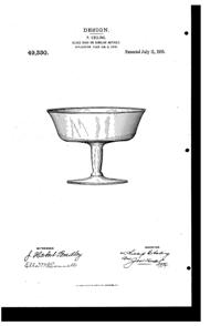 Fostoria Compote Design Patent D 49330-1