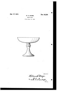Fostoria Compote Design Patent D 62229-1