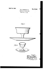 Fostoria #2330 Combination Plate & Sherbet Design Patent D 67042-1