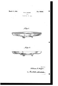 Fostoria #2297 Bowl E Design Patent D 69663-1