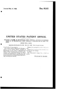 Fostoria #2297 Bowl E Design Patent D 69663-2