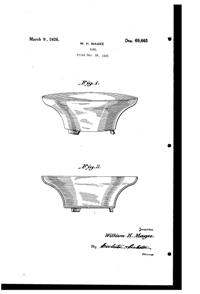 Fostoria #2297 Bowl B Design Patent D 69665-1