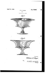 Fostoria #2324 Compote Design Patent D 69898-1
