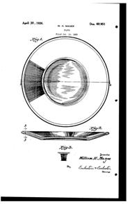 Fostoria Plate Design Patent D 69951-1
