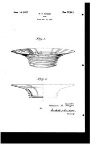 Fostoria #2362 Bowl Design Patent D 72861-1