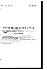 Fostoria # 279 June Etch on #5098 Goblet Design Patent D 76373-2