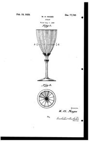Fostoria #5098 Goblet Design Patent D 77785-1