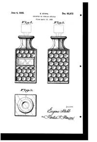 Fostoria #2056 American Decanter Design Patent D 95872-1