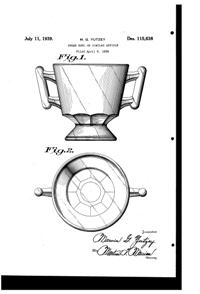 Fostoria #2574 Raleigh Sugar Design Patent D115638-1