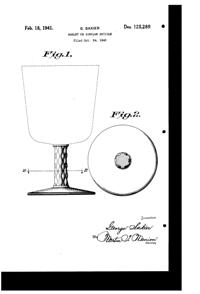 Fostoria #6027 Envoy Goblet Design Patent D125289-1