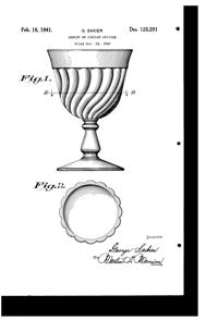 Fostoria #2412 Colony Goblet Design Patent D125291-1