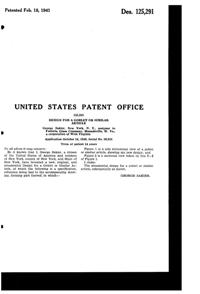 Fostoria #2412 Colony Goblet Design Patent D125291-2
