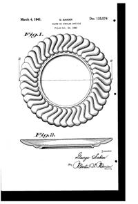 Fostoria #2412 Colony Plate Design Patent D125574-1