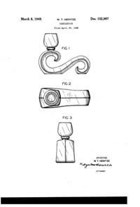 Fostoria #2638 Contour Candlestick Design Patent D152967-1
