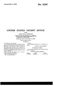 Fostoria #2638 Contour Candlestick Design Patent D152967-2