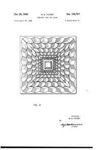 Fostoria #2056 American Footed Candy Box & Cover Design Patent D155757-2