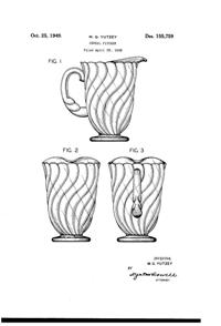 Fostoria #2412 Colony Pitcher Design Patent D155759-1