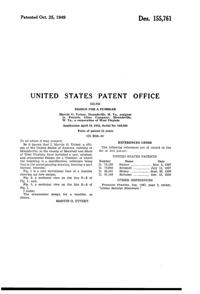 Fostoria #5412 Colonial Dame Footed Tumbler Design Patent D155761-2