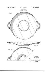 Fostoria #2630 Century Cake Plate Design Patent D155762-1