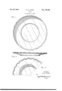Fostoria #2630 Century Plate Design Patent D155763-1