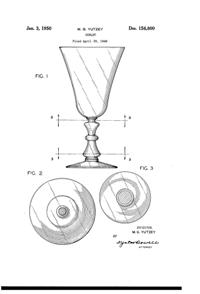 Fostoria #6036 Rutledge Goblet Design Patent D156800-1