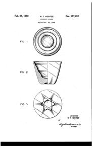 Fostoria #2643 Holiday Tumbler Design Patent D157492-1