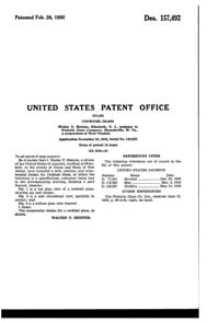 Fostoria #2643 Holiday Tumbler Design Patent D157492-2