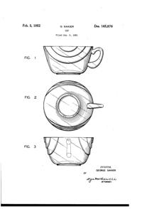 Fostoria #2650 Horizon Cup Design Patent D165876-1