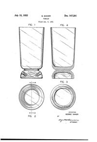 Fostoria #2650 Horizon Tumbler Design Patent D167281-1
