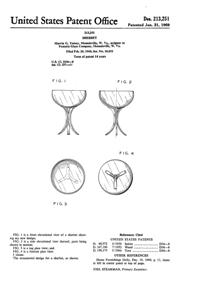 Fostoria #6112 Gold/Silver Triumph Sherbet Design Patent D213251-1