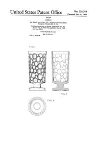 Fostoria #2806 Pebble Beach Footed Tumbler Design Patent D216269-1