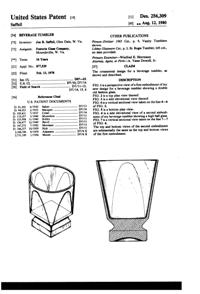 Fostoria #2936 Transition Tumblers Design Patent D256309-1