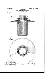U. S. Glass Lamp Chimney & Shade Patent  618806-1