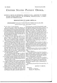 U. S. Glass Lamp Patent  763849-2