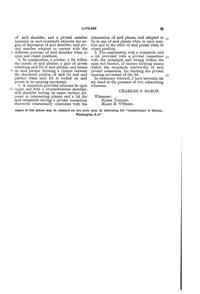 U. S. Glass Jug Patent 1173546-5