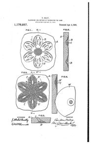 U. S. Glass Cutting Patent 1178257-1
