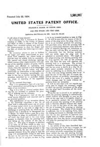 U. S. Glass Sugar Shaker Top Patent 1501981-2