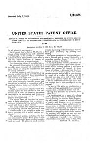 U. S. Glass Lamp Patent 1544886-2