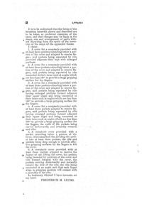U. S. Glass Container Lid Patent 1776813-3
