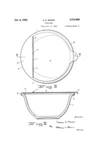 U. S. Glass Bowl & Lid Patent 2016980-2